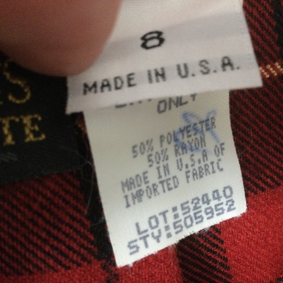 Plaid Pleated Vintage Skirt - Picture 5 of 7